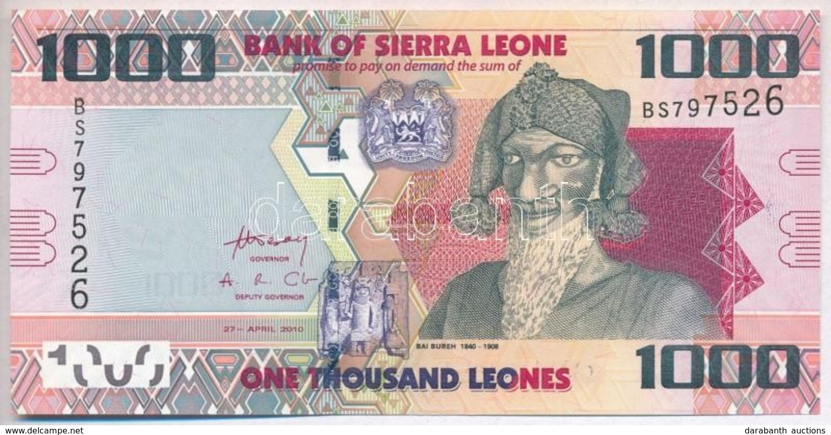 Sierra Leone 2010. 1000L T:I
Sierra Leone 2010. 1000 Leones C:UNC - Non Classificati