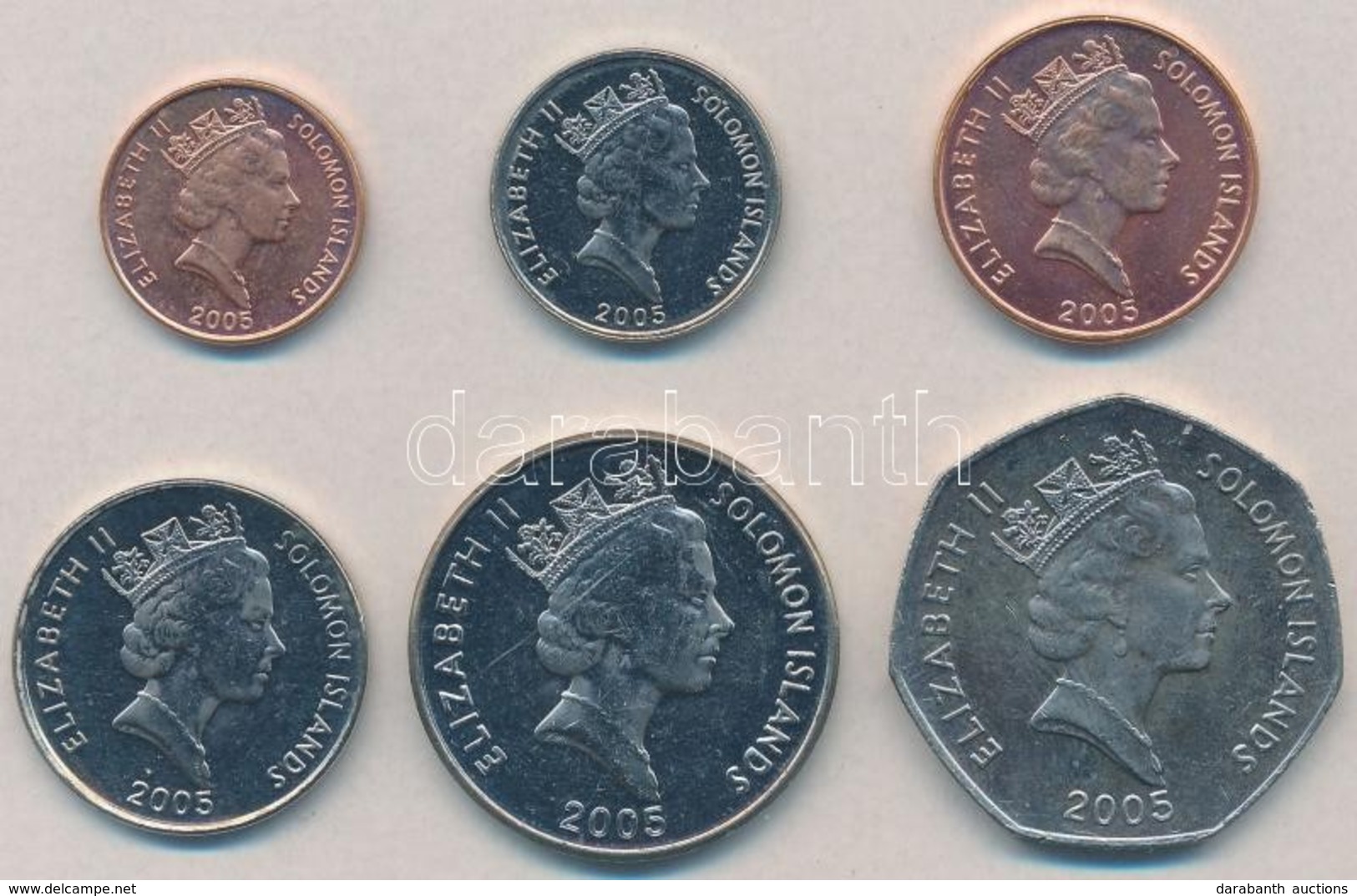 Salamon-szigetek 2005. 1c-1$ (6xklf) Forgalmi Sor T:1-,2
Solomon Islands 2005. 1 Cent - 1 Dollar (6xdiff) Coin Set C:AU, - Non Classificati