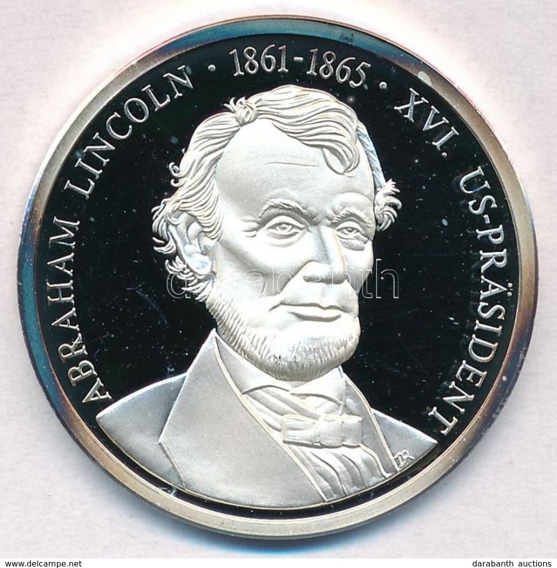 Németország 1991. 'Abraham Lincoln - Az Amerika Egyesült Államok Elnökei' Jelzett Ag Emlékérem, Tanúsítvánnyal (15g/0.99 - Sin Clasificación