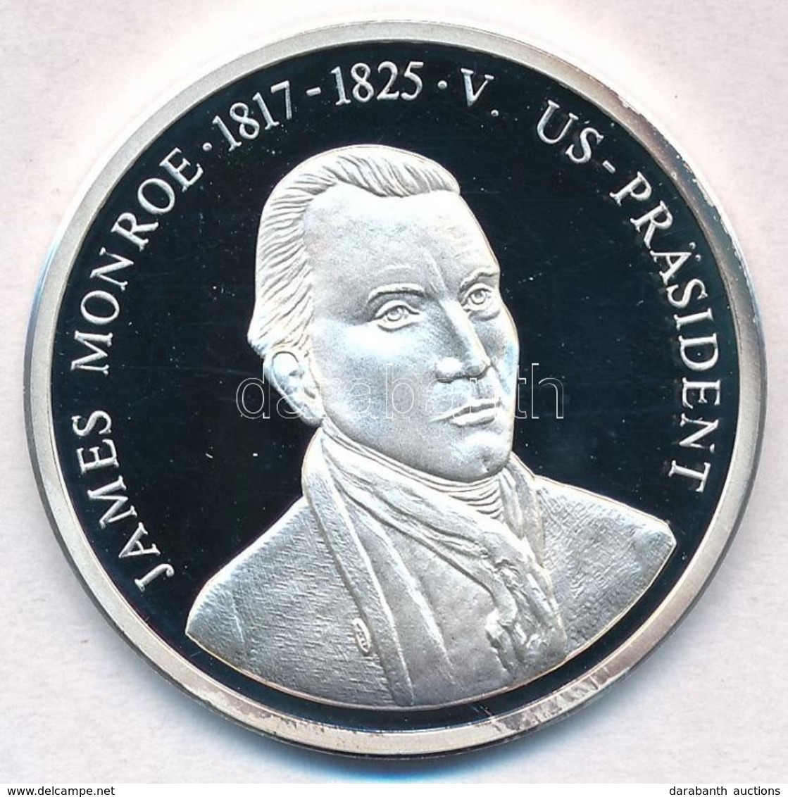 Németország 1992. 'James Monroe - Az Amerika Egyesült Államok Elnökei' Jelzett Ag Emlékérem, Tanúsítvánnyal (15g/0.999/3 - Sin Clasificación