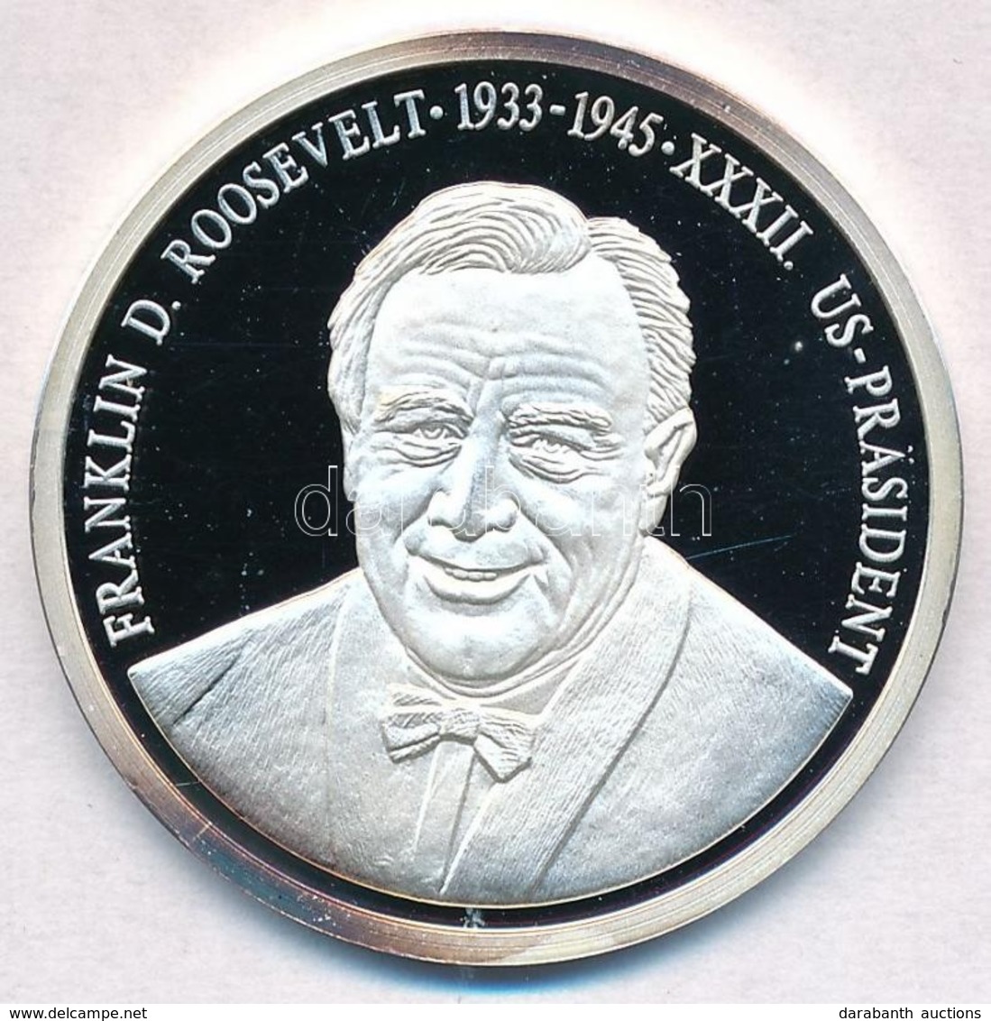 Németország 1992. 'Franklin D. Roosevelt - Az Amerika Egyesült Államok Elnökei' Jelzett Ag Emlékérem, Tanúsítvánnyal (15 - Non Classés