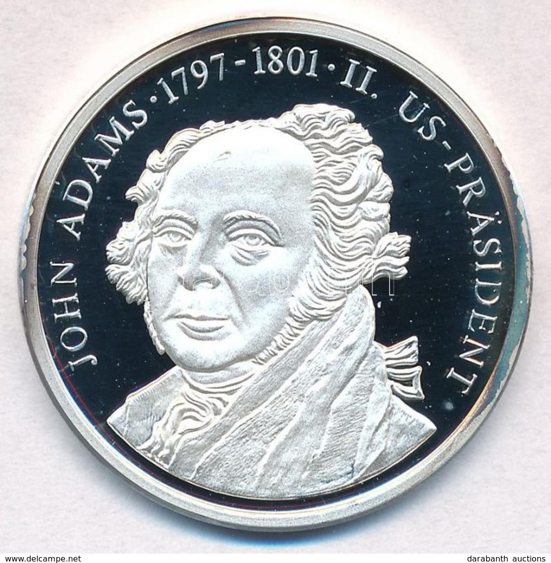 Németország 1993. 'John Adams - Az Amerika Egyesült Államok Elnökei' Jelzett Ag Emlékérem, Tanúsítvánnyal (15g/0.999/35m - Non Classés