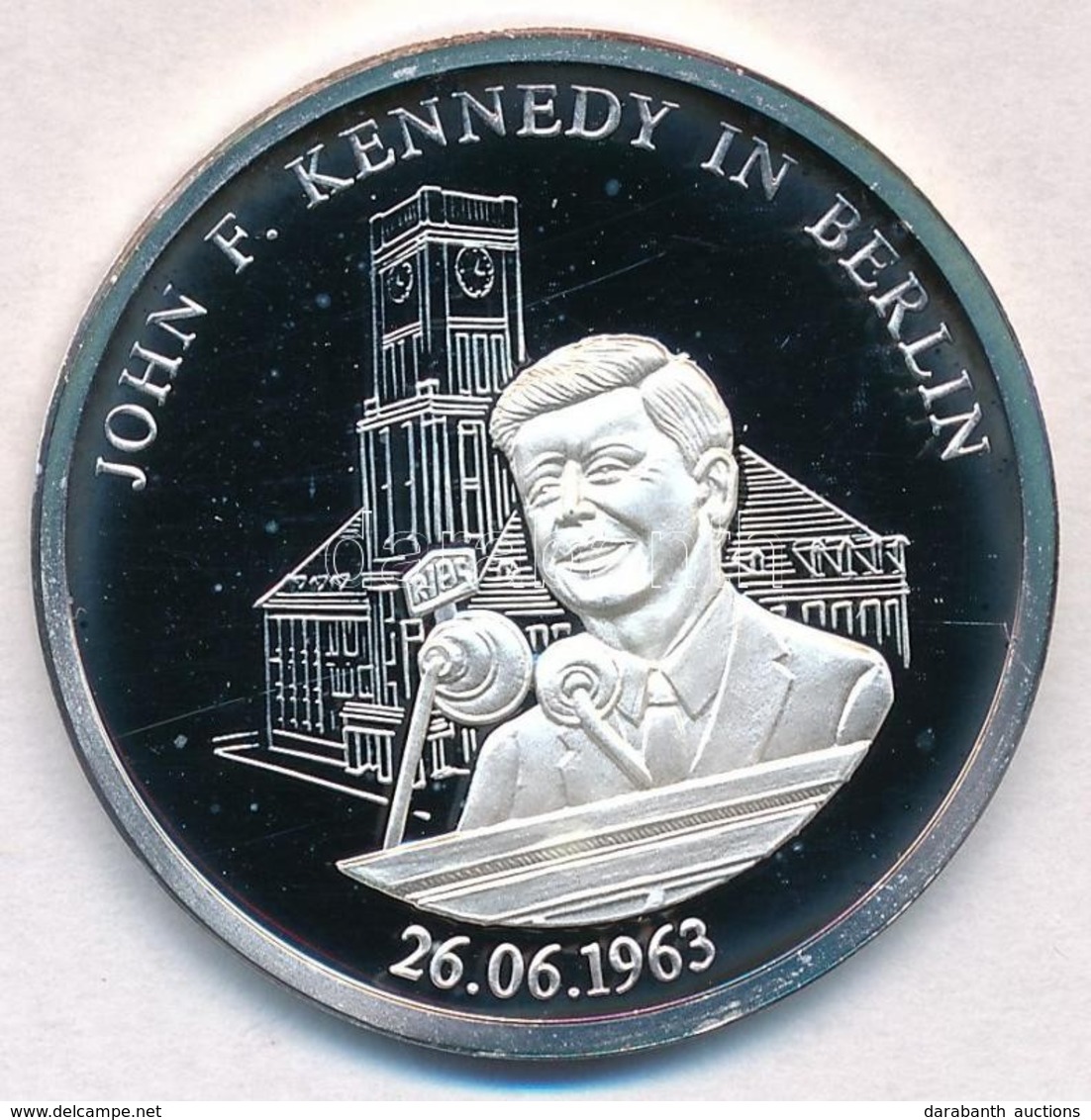Németország 1994. 'John F. Kennedy - Az Amerika Egyesült Államok Elnökei' Jelzett Ag Emlékérem, Tanúsítvánnyal (15g/0.99 - Non Classés