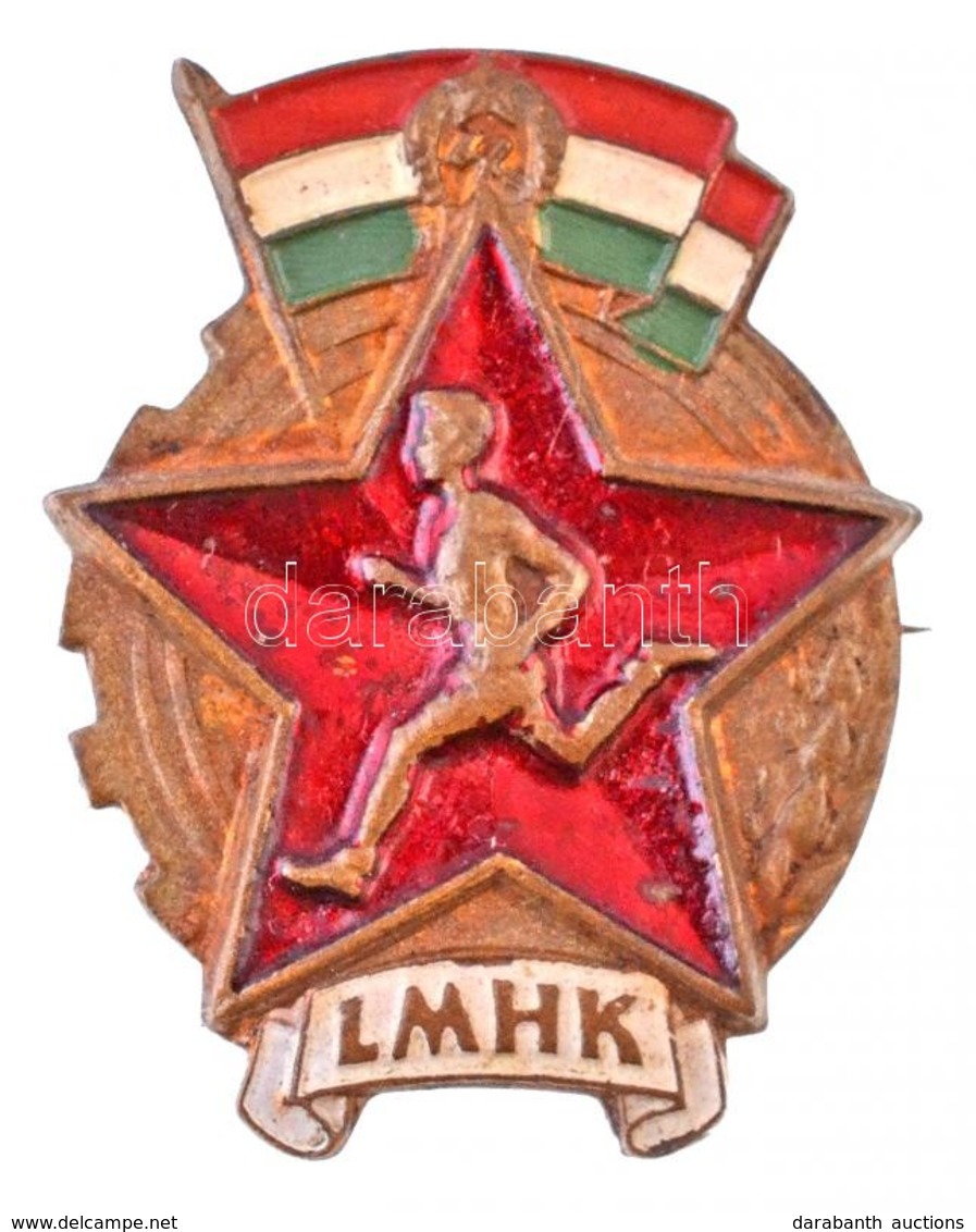 ~1950. 'LMHK' Festett Fém Jelvény (23x29mm) T:2 - Ohne Zuordnung