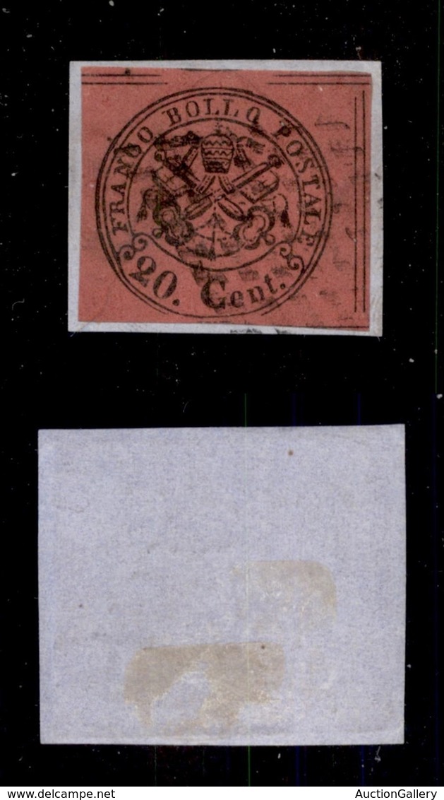 ANTICHI STATI - PONTIFICIO - 1867 - 20 Cent (18) Usato Su Frammento (300) - Sonstige & Ohne Zuordnung