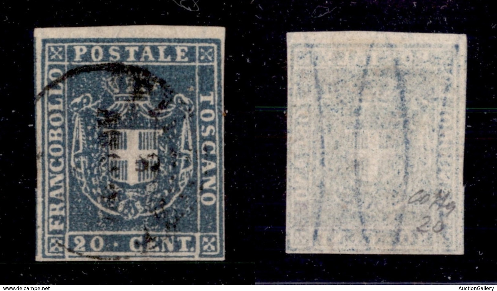 ANTICHI STATI - TOSCANA - 1860 - 20 Cent (20) Usato - Molto Bello - Colla (300) - Other & Unclassified