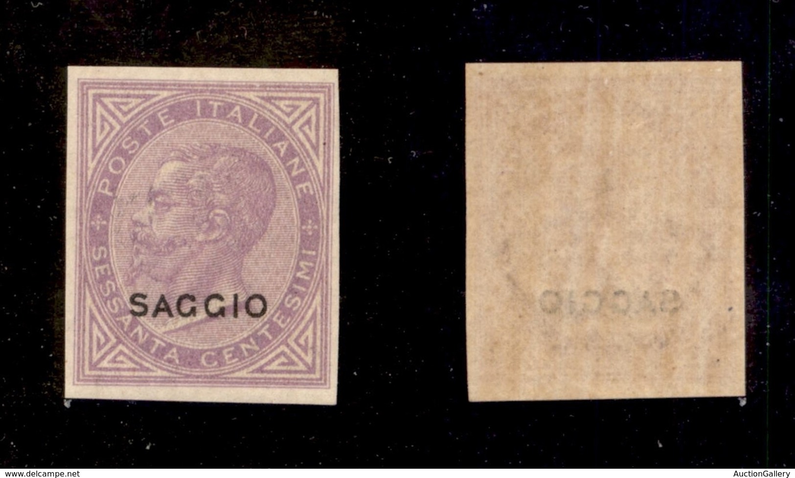 REGNO D'ITALIA - 1863 - Saggi - 60 Cent De La Rue (L21) Non Dentellato - Gomma Integra - Sonstige & Ohne Zuordnung
