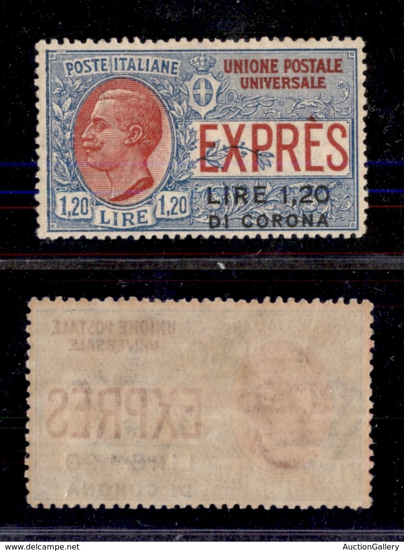 OCCUPAZIONI - DALMAZIA - 1922 - Espressi - Non Emesso - 1,20 Lire (2) - Gomma Originale - Ottimamente Centrato (800) - Dalmatie