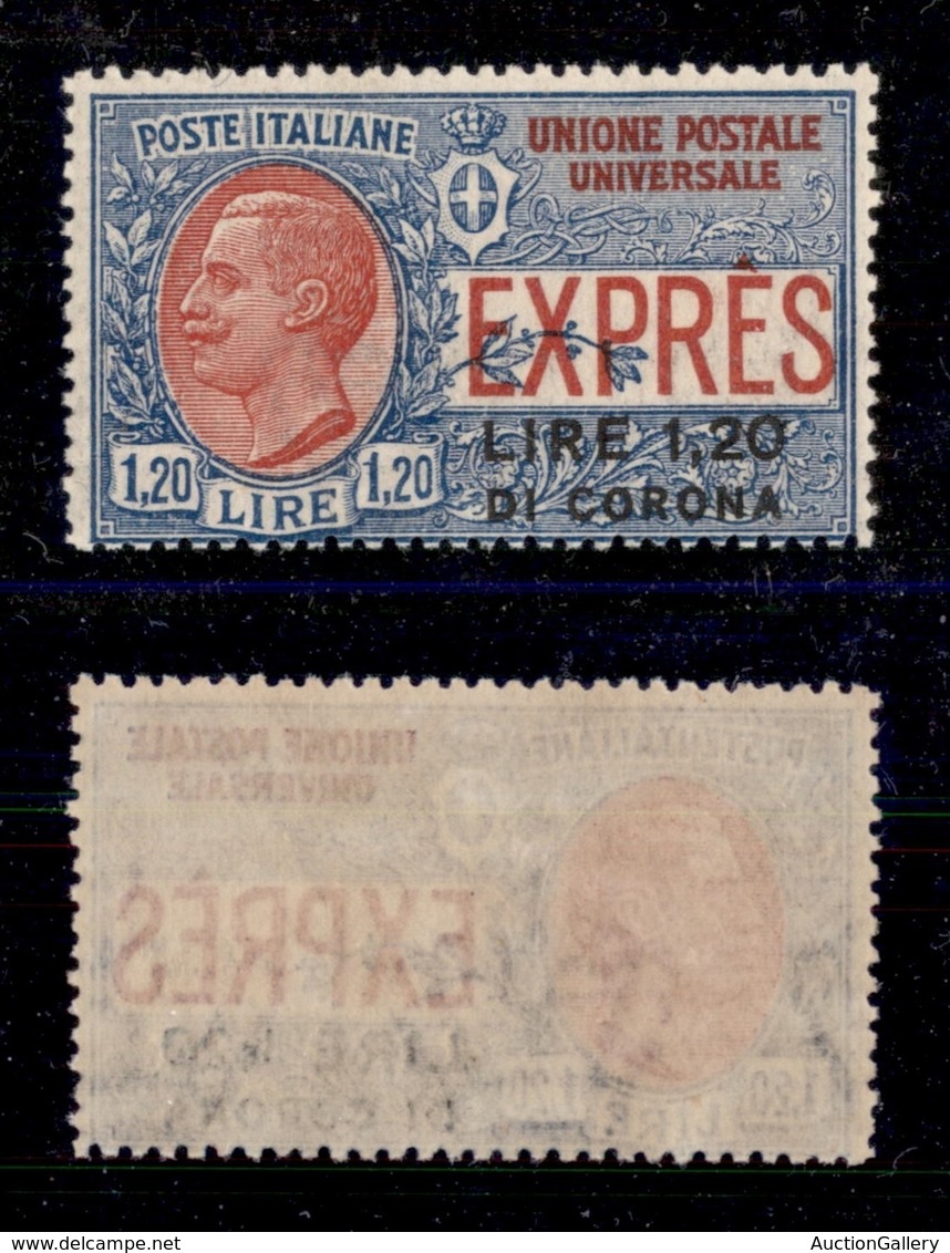 OCCUPAZIONI - DALMAZIA - 1922 - Espressi - Non Emesso - 1,20 Lire (2) - Gomma Integra (1.200) - Dalmatië