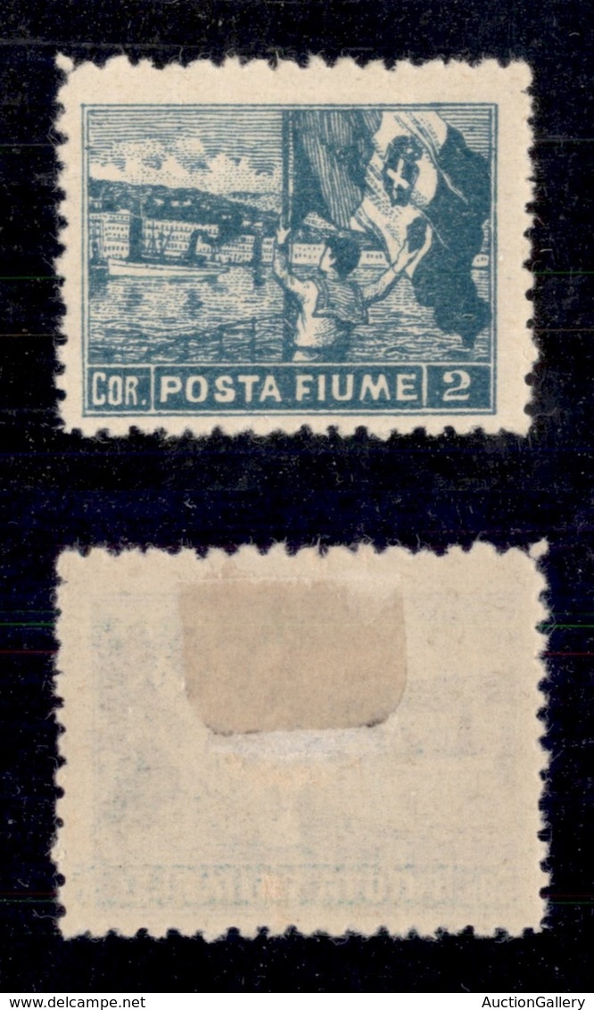 OCCUPAZIONI - FIUME - 1919 - Non Emesso - 2 Corone (59/I) Dentellato 10 1/2 - Gomma Originale - Leggero Assittigliamento - Fiume