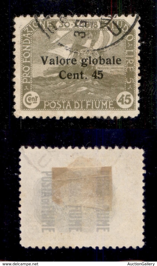 OCCUPAZIONI - FIUME - 1920 - 45 Cent Su 45 (112) Usato (600) - Fiume