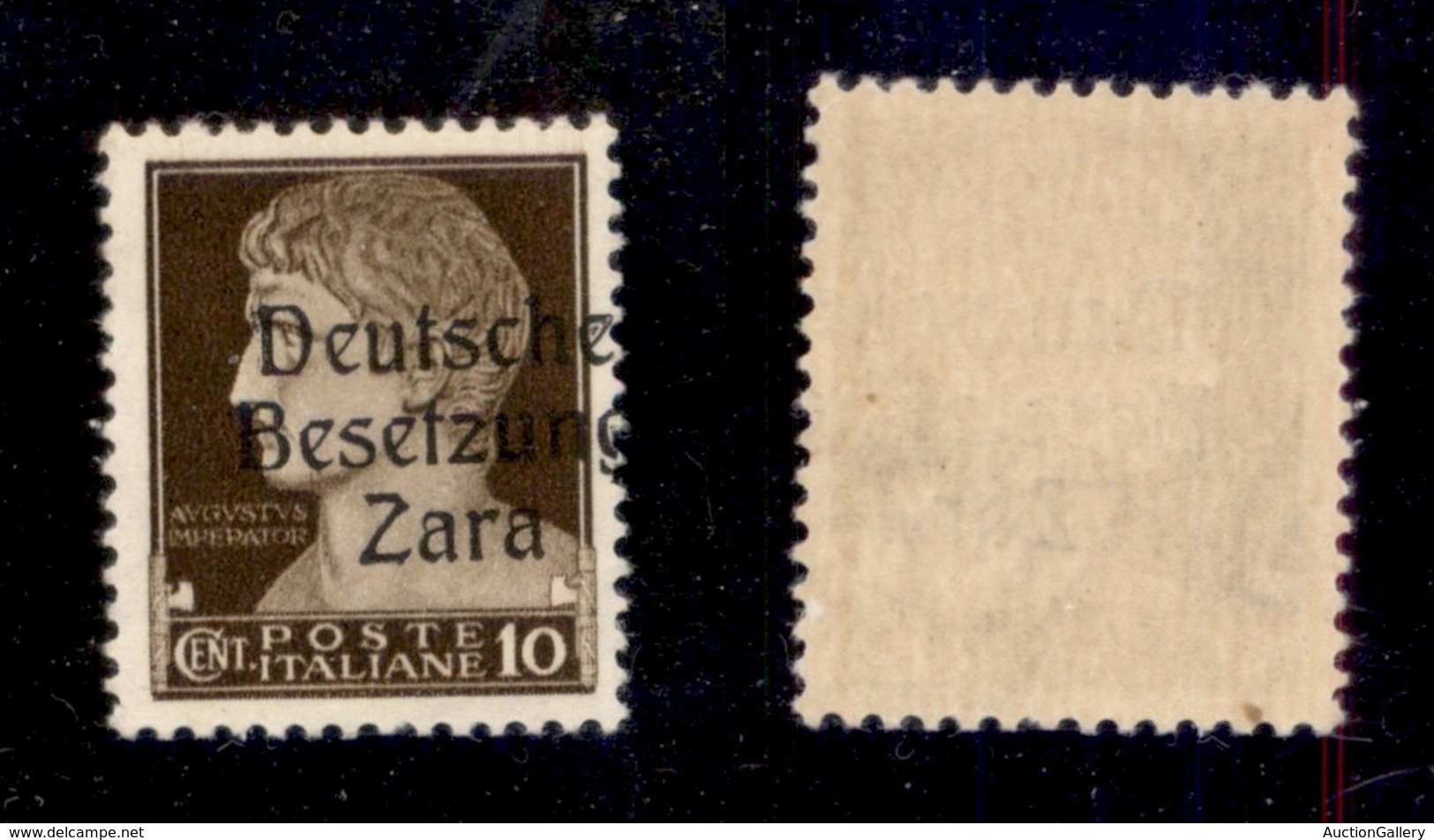 OCCUPAZIONI - ZARA - 1943 - 10 Cent (2f) - Soprastampa A Destra (g A Cavallo) - Gomma Integra (525) - Andere & Zonder Classificatie