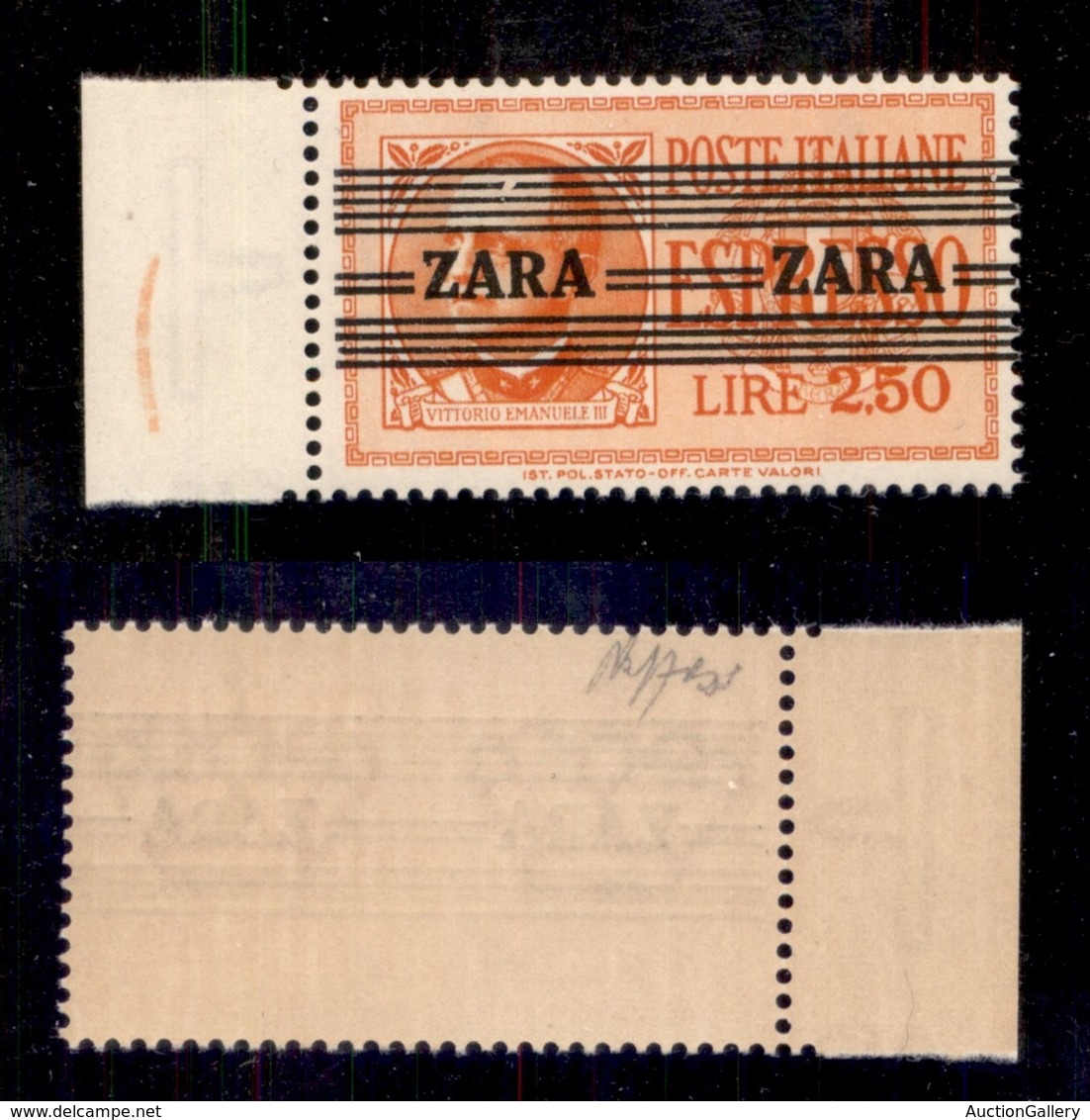 OCCUPAZIONI - ZARA - 1943 - Espressi - 2,50 Lire (4) Bordo Foglio - Gomma Integra - Caffaz (375) - Andere & Zonder Classificatie