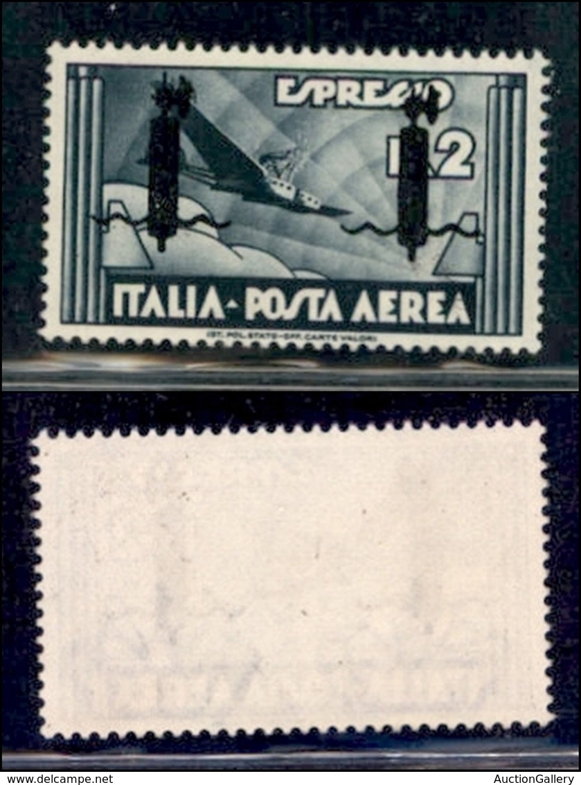 REPUBBLICA SOCIALE - 1944 - Saggi - Verona - 2 Lire Aeroespresso (P16-Aerea) - Senza Gomma - Cert. AG (integro 6.000) - Sonstige & Ohne Zuordnung