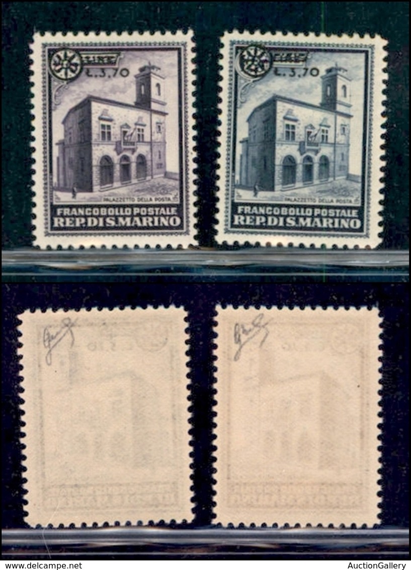 SAN MARINO - 1934 - Palazzetto (184/185) - Serie Completa - Gomma Integra - Cert. Biondi (500) - Sonstige & Ohne Zuordnung