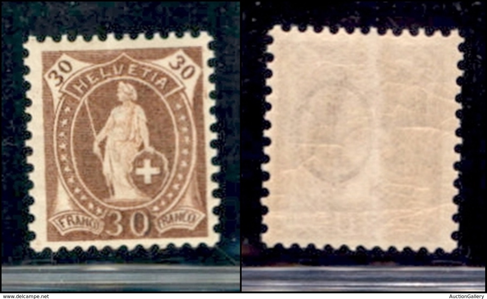 EUROPA - SVIZZERA - 1882 - 30 Cent (60YC- Zumstein 68D) - Gomma Integra - Cert. Liniger - Andere & Zonder Classificatie