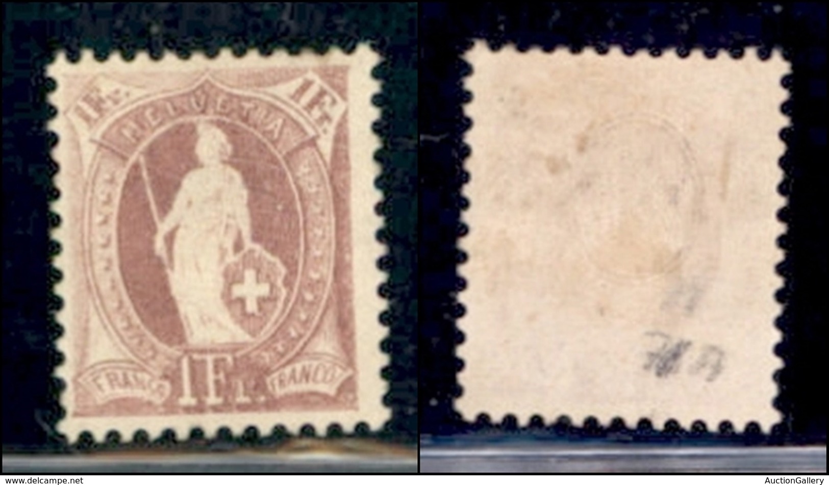 EUROPA - SVIZZERA - 1882 - 1 Franco (63XAb) - Gomma Originale - Andere & Zonder Classificatie