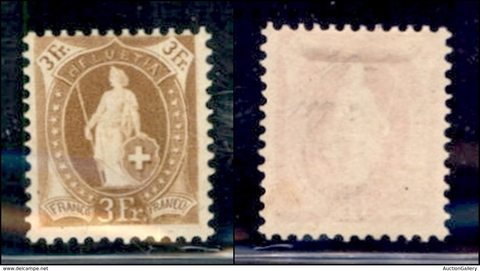 EUROPA - SVIZZERA - 1882 - 3 Franchi (64YD) - Gomma Originale - Sonstige & Ohne Zuordnung