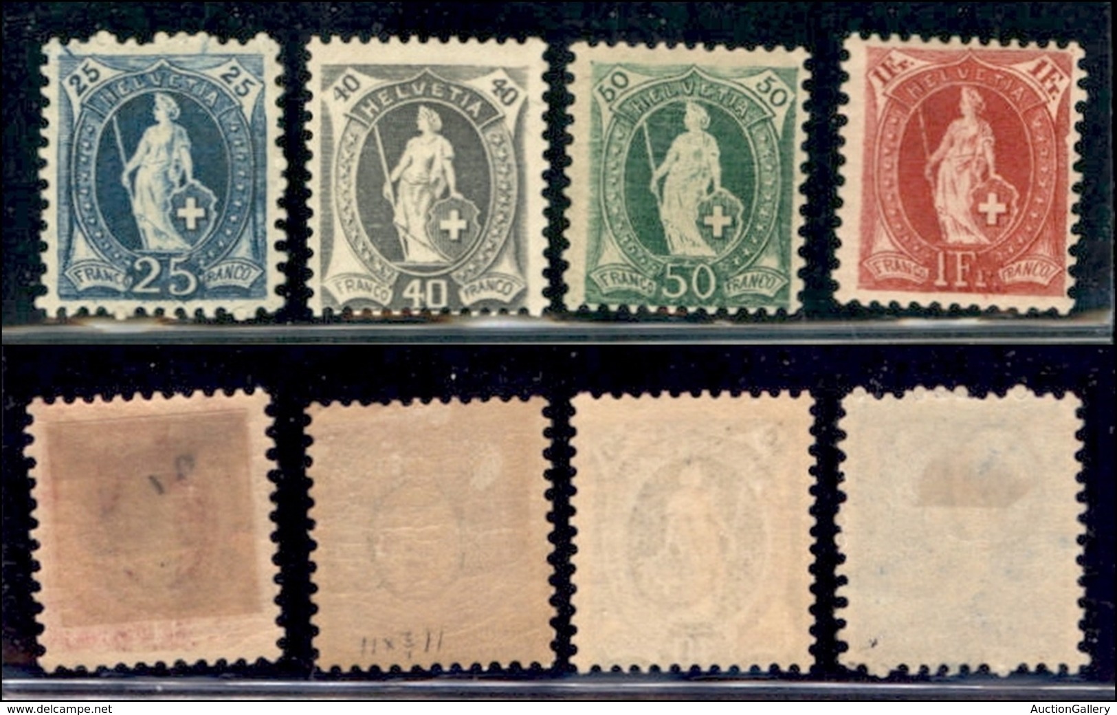 EUROPA - SVIZZERA - 1899 - Allegoria (67C+68A+69Ca+70C) - Serie Completa - Gomma Originale - Sonstige & Ohne Zuordnung