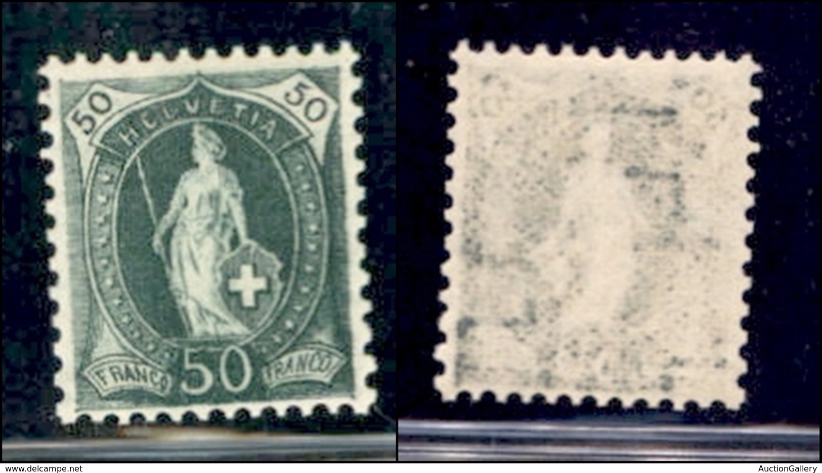 EUROPA - SVIZZERA - 1905 - 50 Cent (78C- Zumstein 90A) - Gomma Integra - Cert. Liniger - Autres & Non Classés