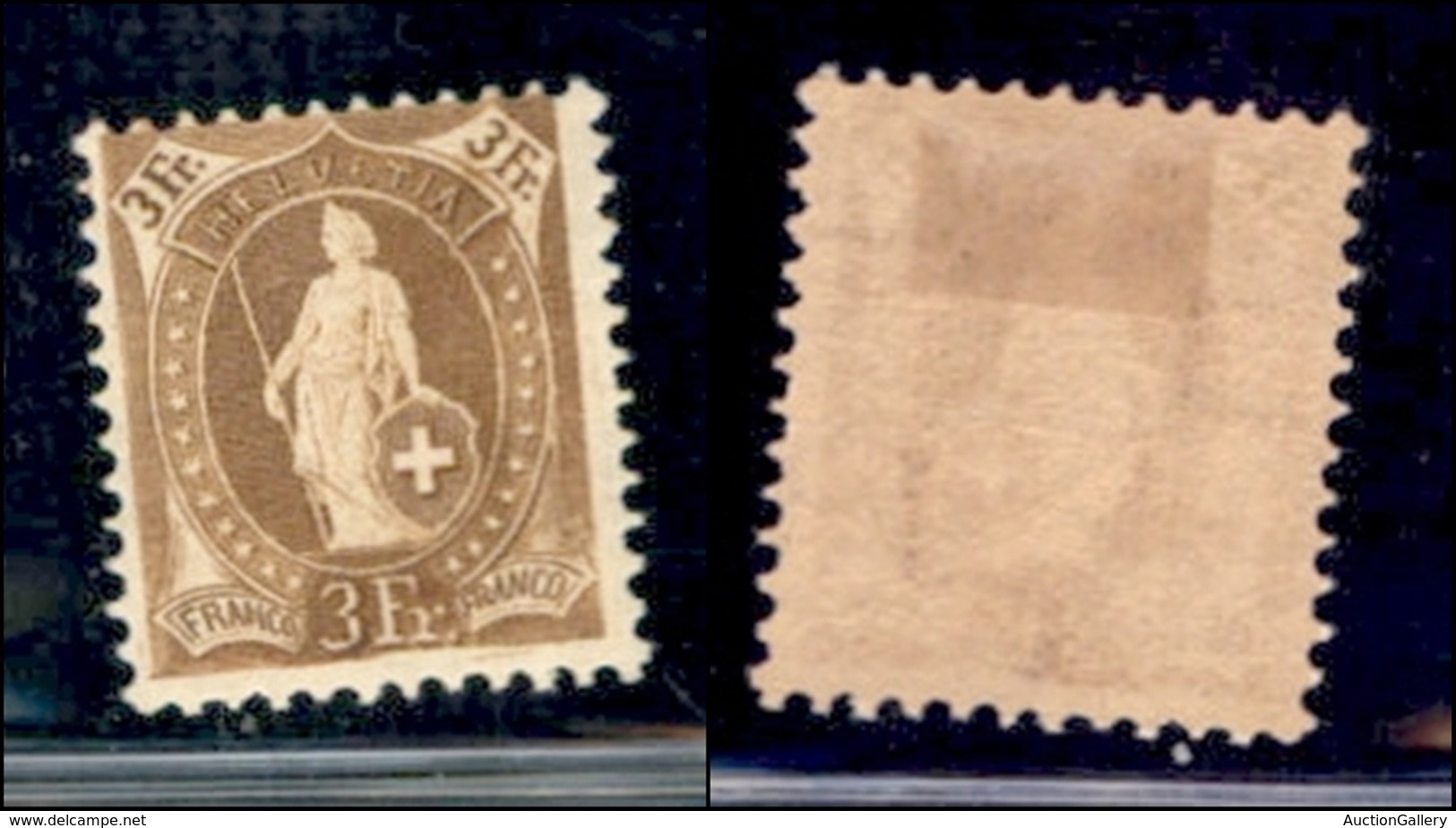 EUROPA - SVIZZERA - 1905 - 3 Franchi (80Da) - Gomma Originale - Andere & Zonder Classificatie