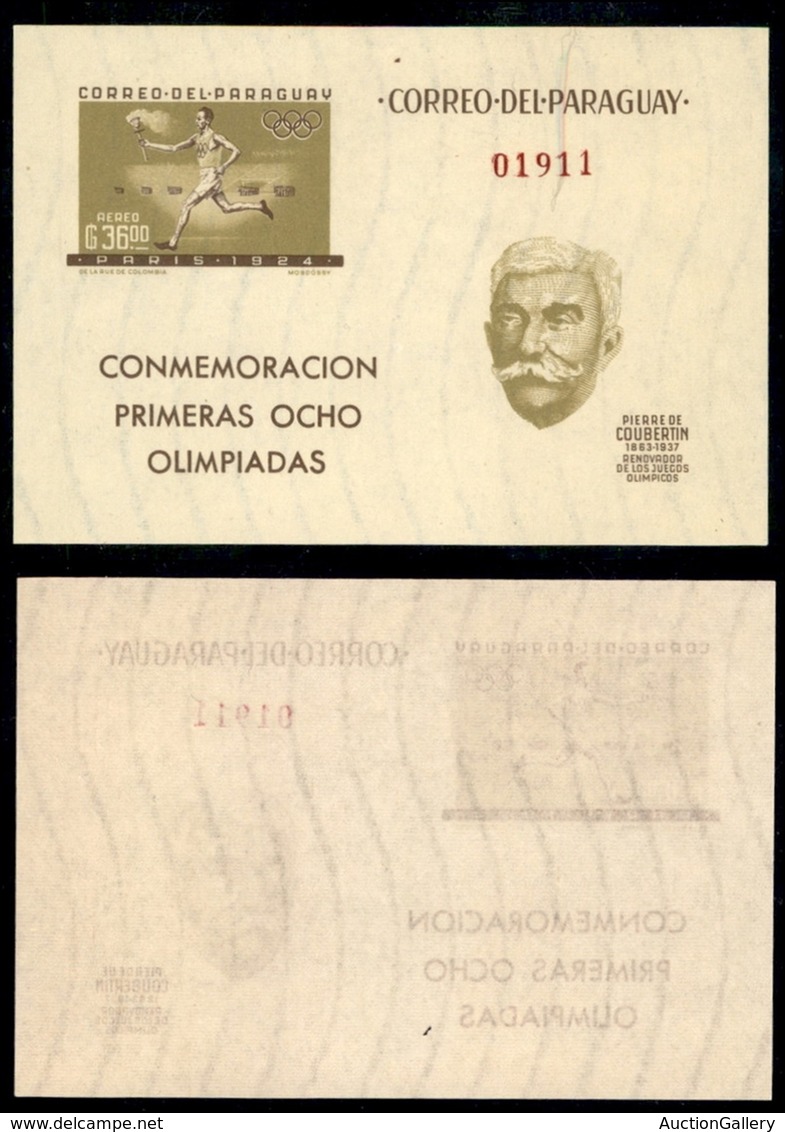 OLTREMARE - PARAGUAY - 1963 - Foglietto - Giochi Olimpici (35) - Gomma Integra (180) - Other & Unclassified