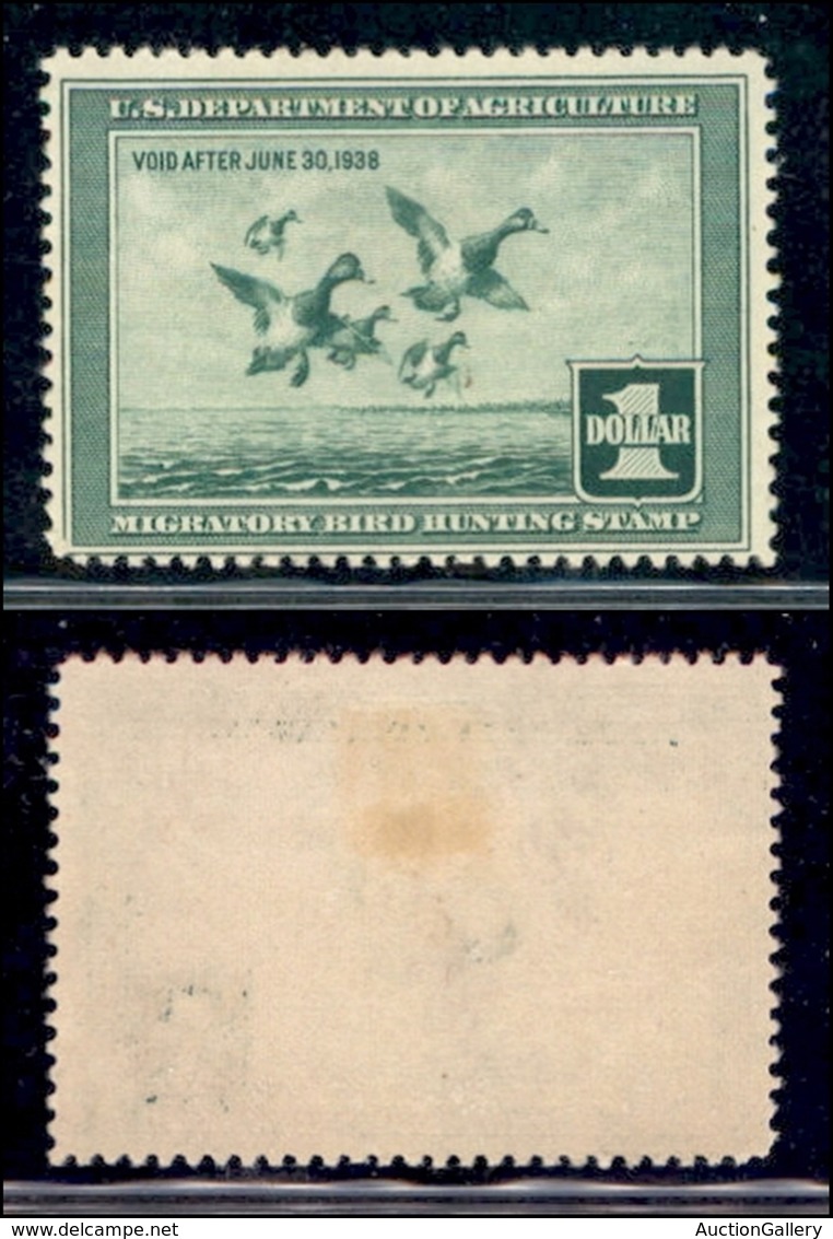 OLTREMARE - STATI UNITI - Dipartimento Agricoltura - 1937 - 1 Dollaro (Scott RW4) - Gomma Originale - Other & Unclassified