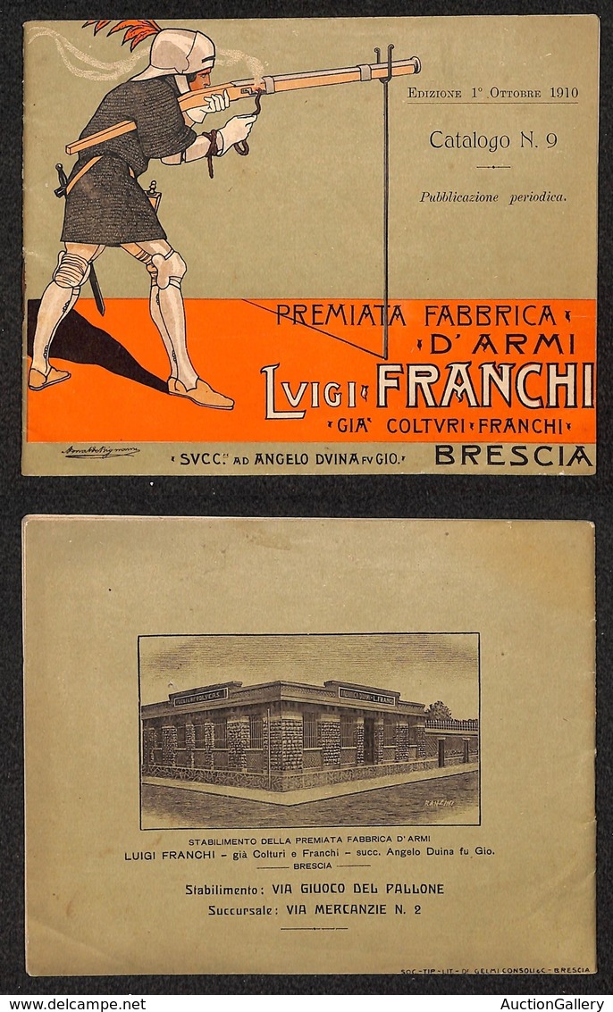 PREFILATELICHE - DOCUMENTI - VARIE - Catalogo Illustrato “Premiata Fabbrica D’Armi Luigi Franchi” Brescia - Edizione 1 O - Autres & Non Classés