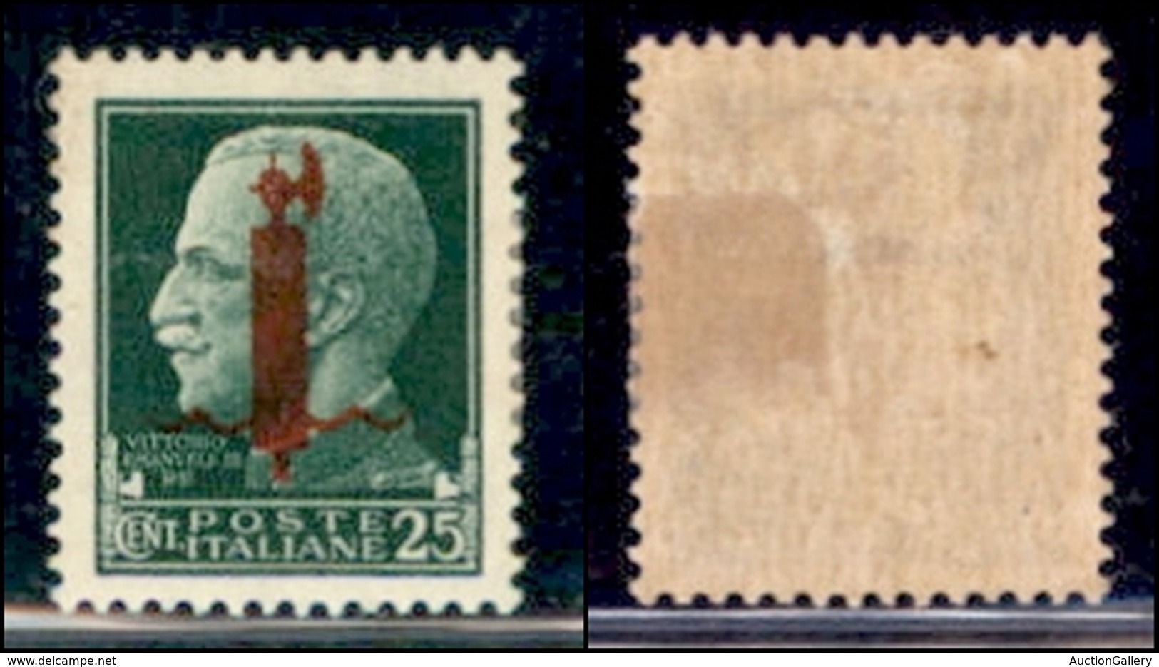 REPUBBLICA SOCIALE - PROVVISORI - 1944 - Verona - 25 Cent (490) - Gomma Originale - Andere & Zonder Classificatie