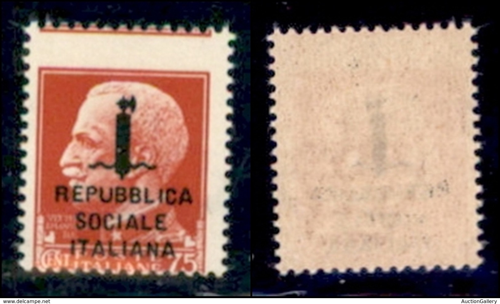 REPUBBLICA SOCIALE - PROVVISORI - 1944 - Verona - 75 Cent (494zb) - Dentellatura Spostata - Gomma Integra - Andere & Zonder Classificatie