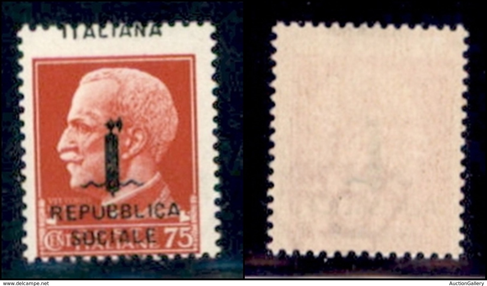 REPUBBLICA SOCIALE - PROVVISORI - 1944 - Firenze - 75 Cent (494pd) - Italiana In Alto - Gomma Integra - Sonstige & Ohne Zuordnung