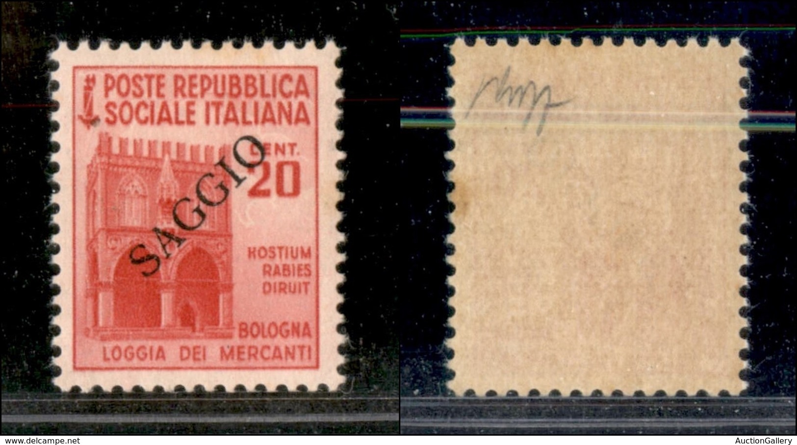 REPUBBLICA SOCIALE - PROVE - SAGGI - 1944 - Saggi - Monumenti Distrutti - 20 Cent (504) - Gomma Integra - Caffaz - Andere & Zonder Classificatie