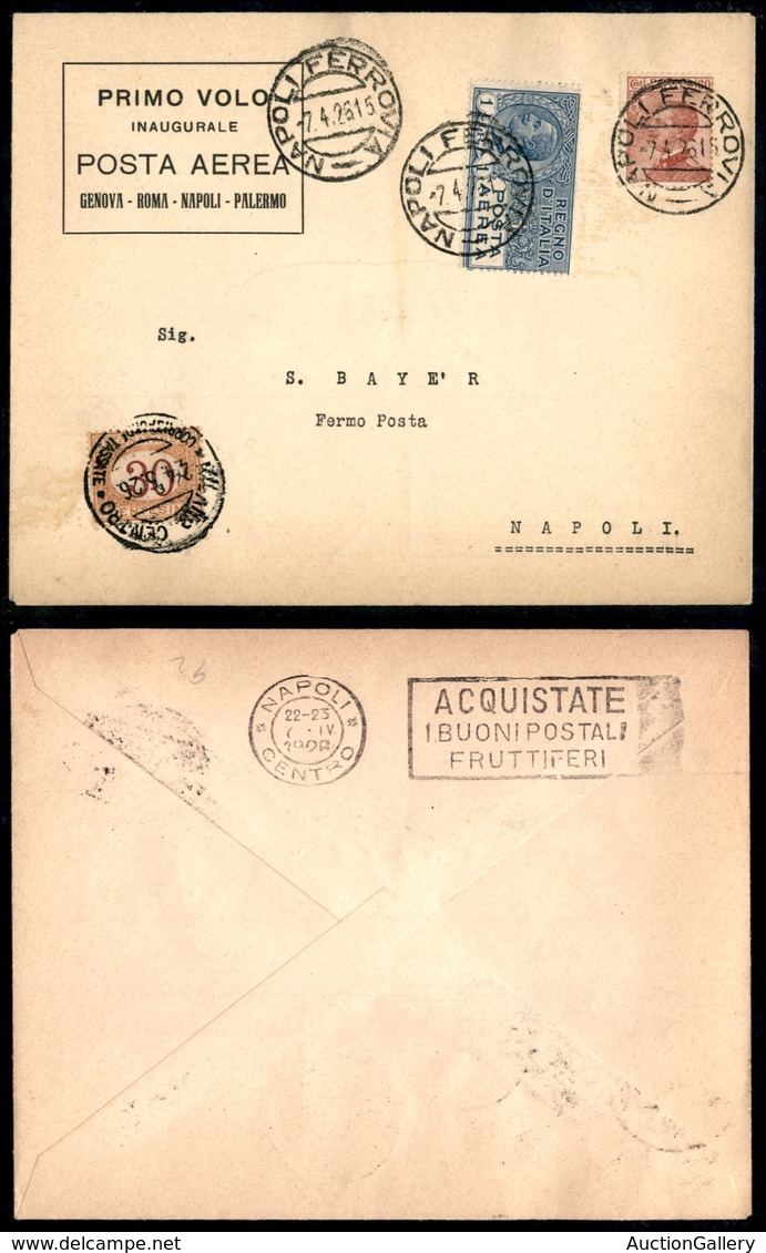 POSTA AEREA  - 1926 (7 Aprile) - Ostia Napoli (1468) - 92 Aerogrammi Col Dispaccio (diverse Affrancature) - Autres & Non Classés