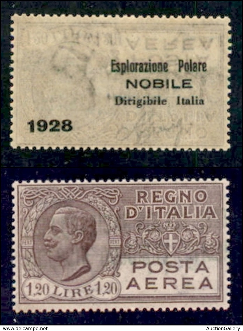 POSTA AEREA  - 1928 - Esplorazione Polare/Nobile/Dirigibile Italia - Soprastampa Capovolta - Gomma Integra - Autres & Non Classés