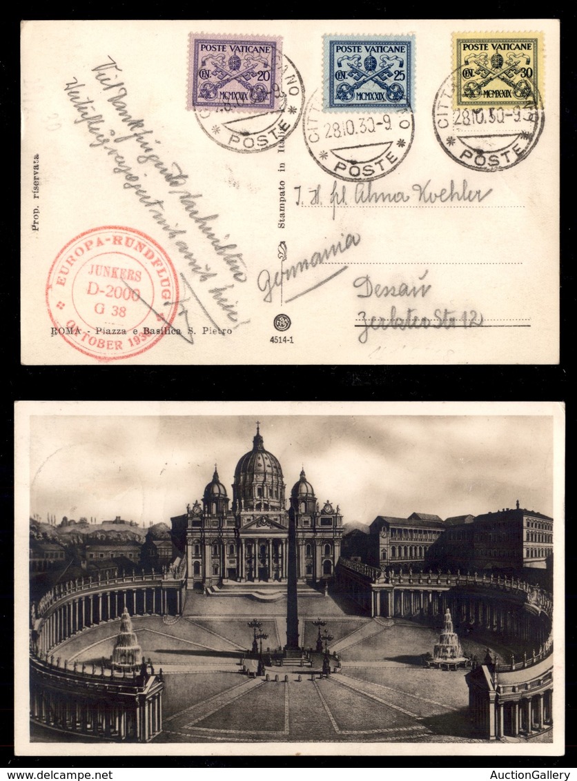 POSTA AEREA  - 1930 (31 Ottobre) - Vaticano Dessau (2241) - Cartolina Dei Piloti - Unica - Andere & Zonder Classificatie