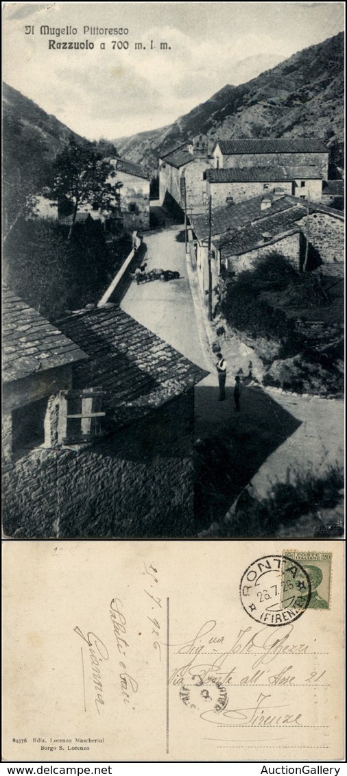 CARTOLINE - REGIONALISMO-TOSCANA - Razzuolo (FI), Interno Del Paese Viaggiata 1926 - Autres & Non Classés