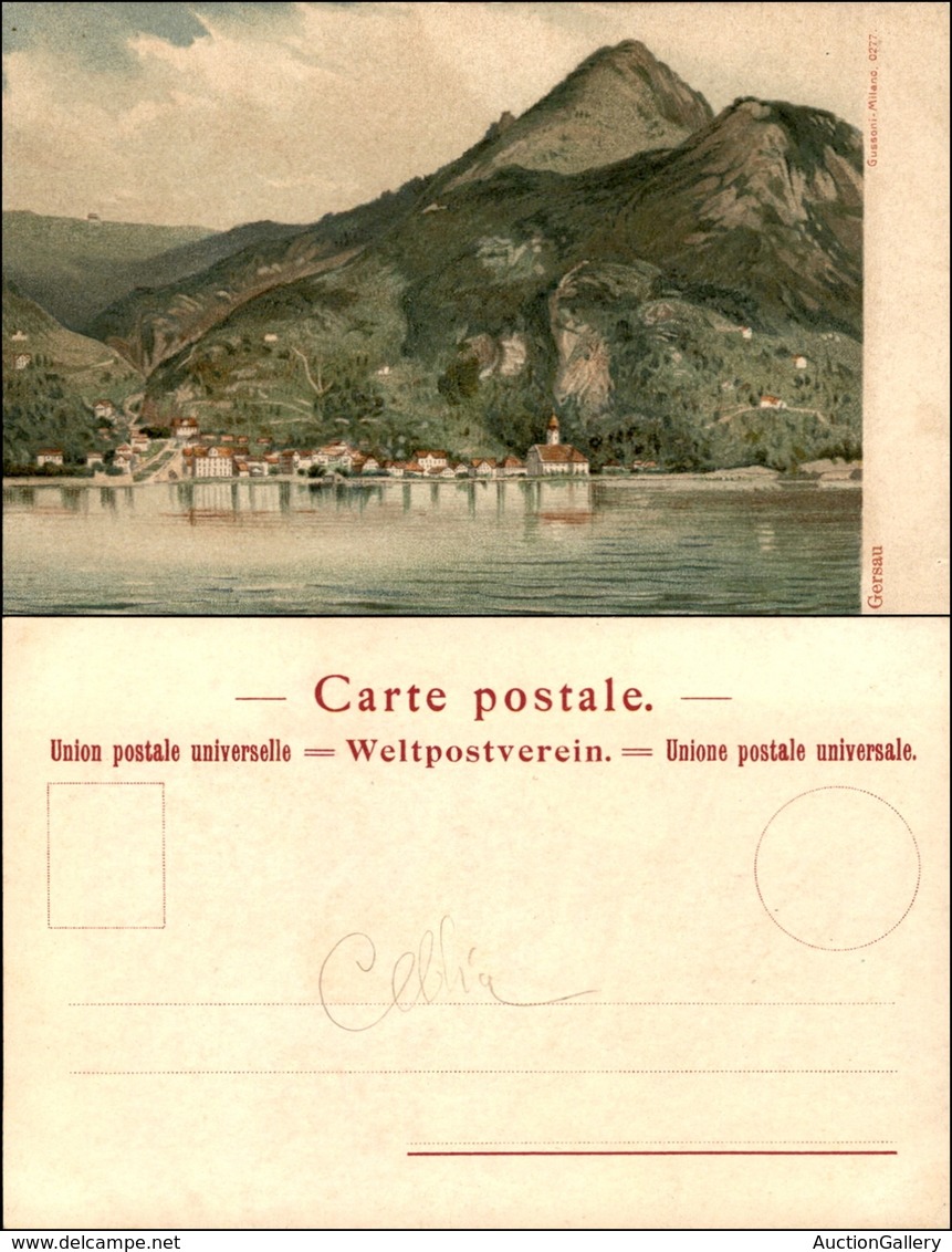 CARTOLINE - REGIONALISMO-SVIZZERA - Gersau - Litografia Ed. Gussoni Milano - Scritta Non Viaggiata - Autres & Non Classés