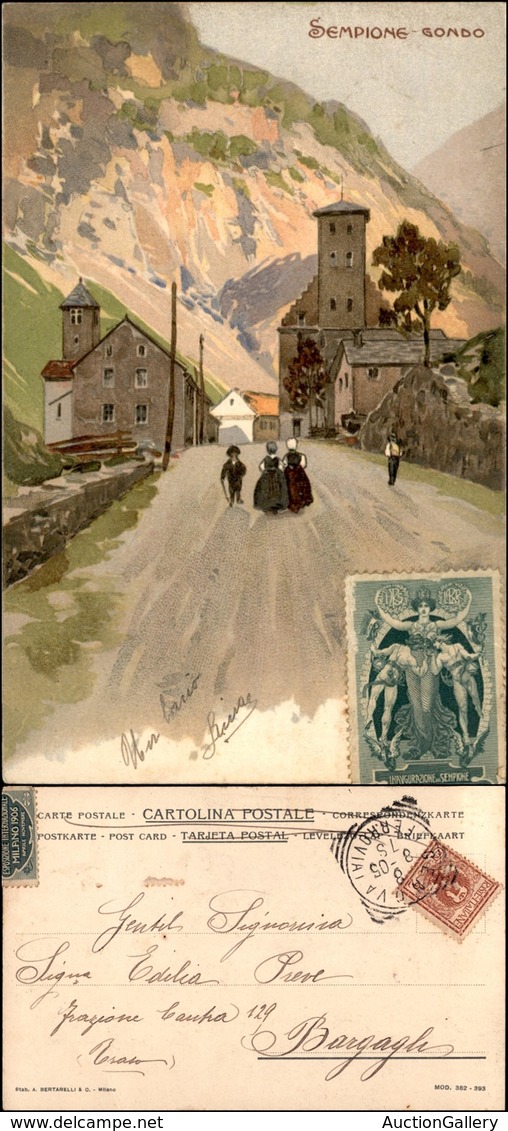 CARTOLINE - REGIONALISMO-SVIZZERA - Sempione - Gondo - Cartolina Illustrata Viaggiata 1905 - Sonstige & Ohne Zuordnung
