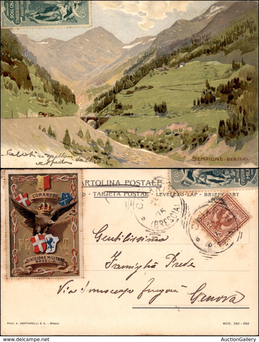 CARTOLINE - REGIONALISMO-SVIZZERA - Sempione - Berisal - Cartolina Illustrata Viaggiata 1905 - Altri & Non Classificati