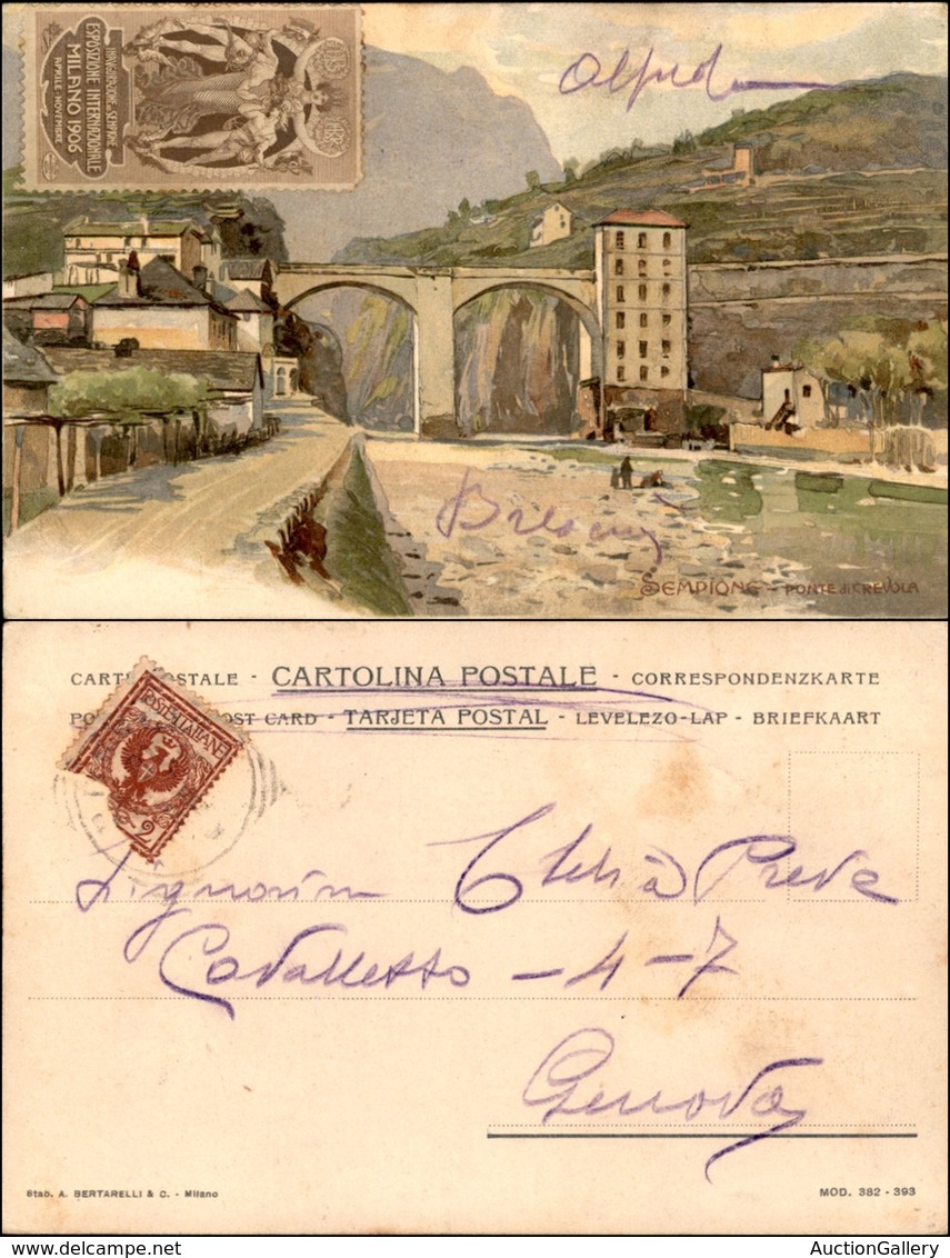 CARTOLINE - REGIONALISMO-SVIZZERA - Sempione - Ponte Di Crevola - Cartolina Illustrata Viaggiata Primi '900 - Sonstige & Ohne Zuordnung