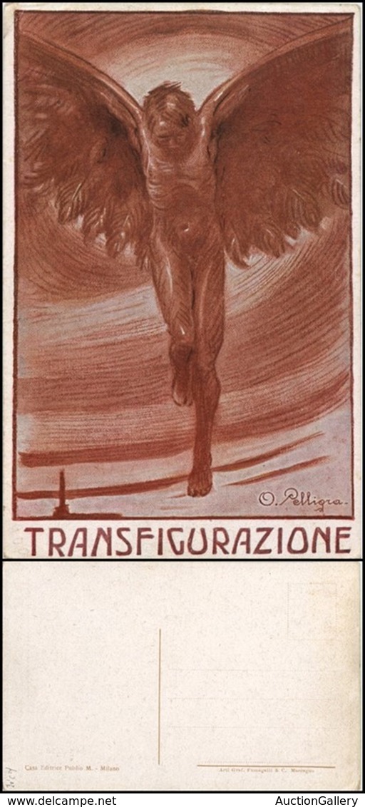 CARTOLINE - AVIAZIONE - Soggetti Aeronautici "Trasfigurazione" - Illustratore Pelligra - Nuova (40) - Altri & Non Classificati