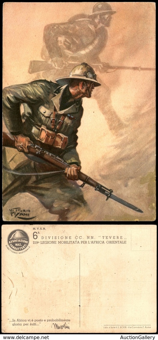 CARTOLINE - MILITARI - 6° Divisione CC.NN. "Tevere" - Illustratore Pisani - Nuova FG (35) - Non Classés