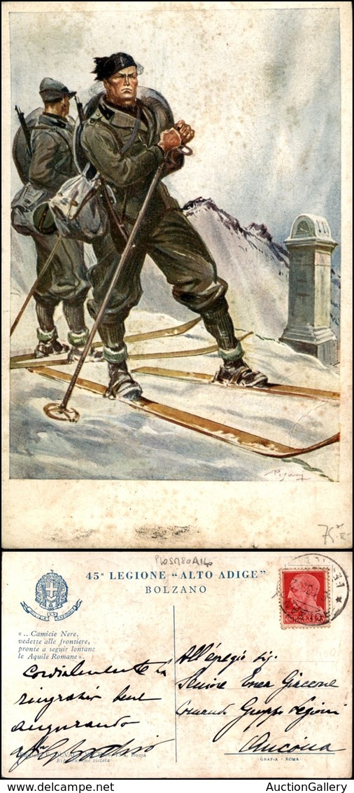 CARTOLINE - MILITARI - 45° Legione "Alto Adige" Bolzano - Illustratore Pisani - Nuova FG - Zonder Classificatie