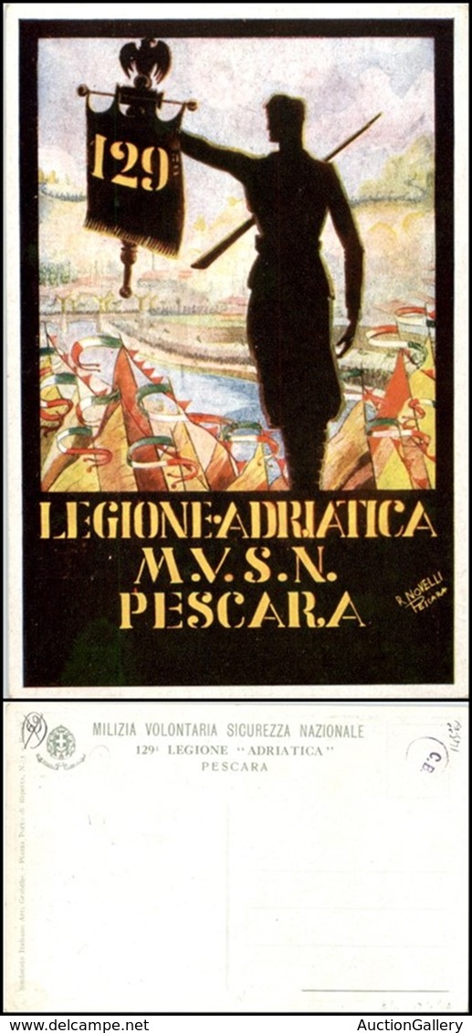 CARTOLINE - MILITARI - 129° Legione "Adriatica" Pescara - Illustratore Novelli - Nuova (145) - Zonder Classificatie