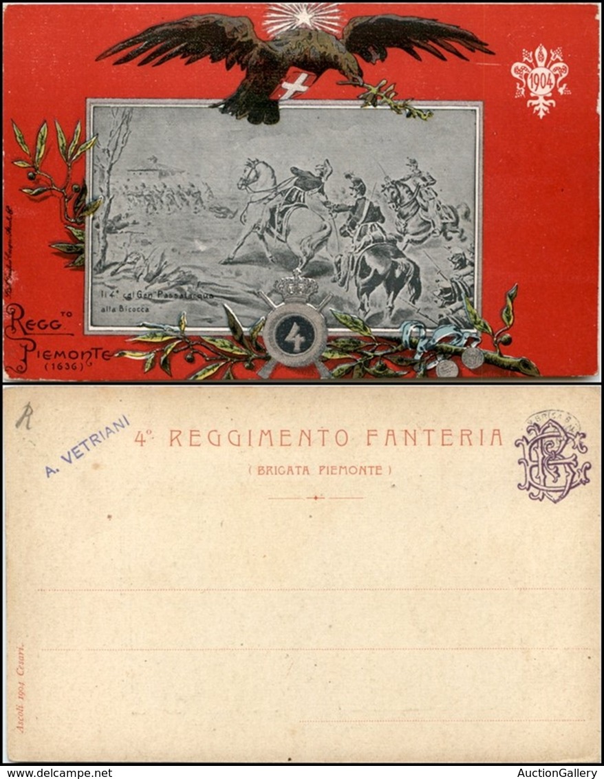 CARTOLINE - MILITARI - 4° Reggimento Fanteria "Brigata Piemonte" - Nuova - Zonder Classificatie