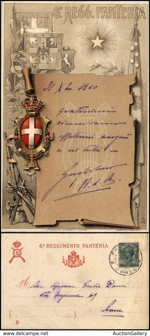 CARTOLINE - MILITARI - 6° Reggimento Fanteria - Viaggiata 1910 - Zonder Classificatie