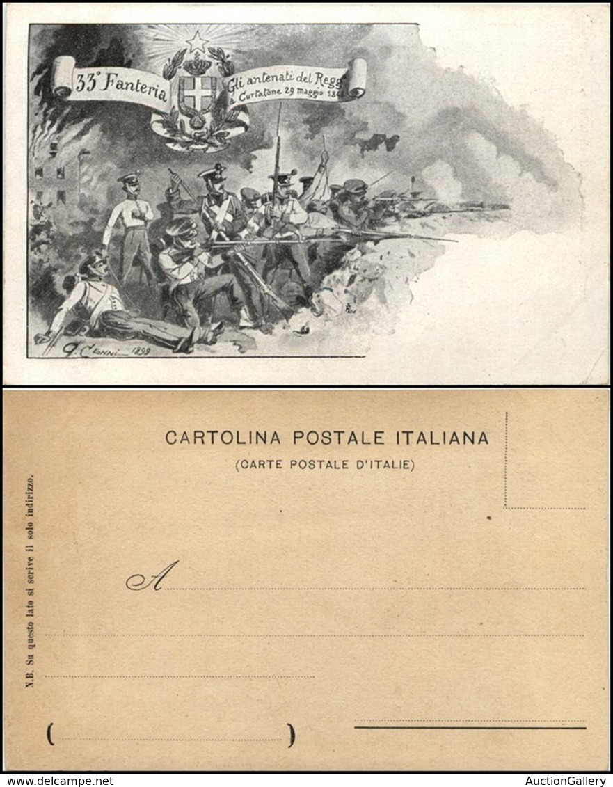 CARTOLINE - MILITARI - 33 Reggimento Fanteria - Illustratore Quinto Cenni - Nuova Perfetta (20) - Zonder Classificatie