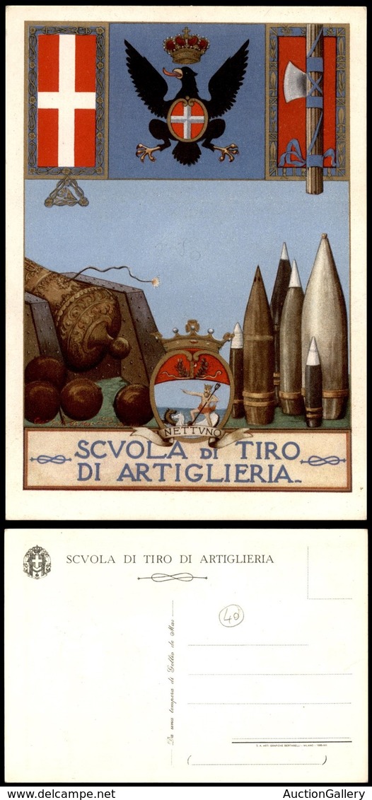 CARTOLINE - MILITARI - Scuola Di Tiro Di Artiglieria - Illustratore Gellio De Mas - Nuova FG - Zonder Classificatie