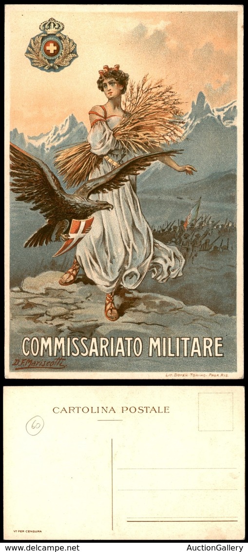 CARTOLINE - MILITARI - Commissariato Militare - Illustrata D.F.Mariscotti - Nuova - Zonder Classificatie