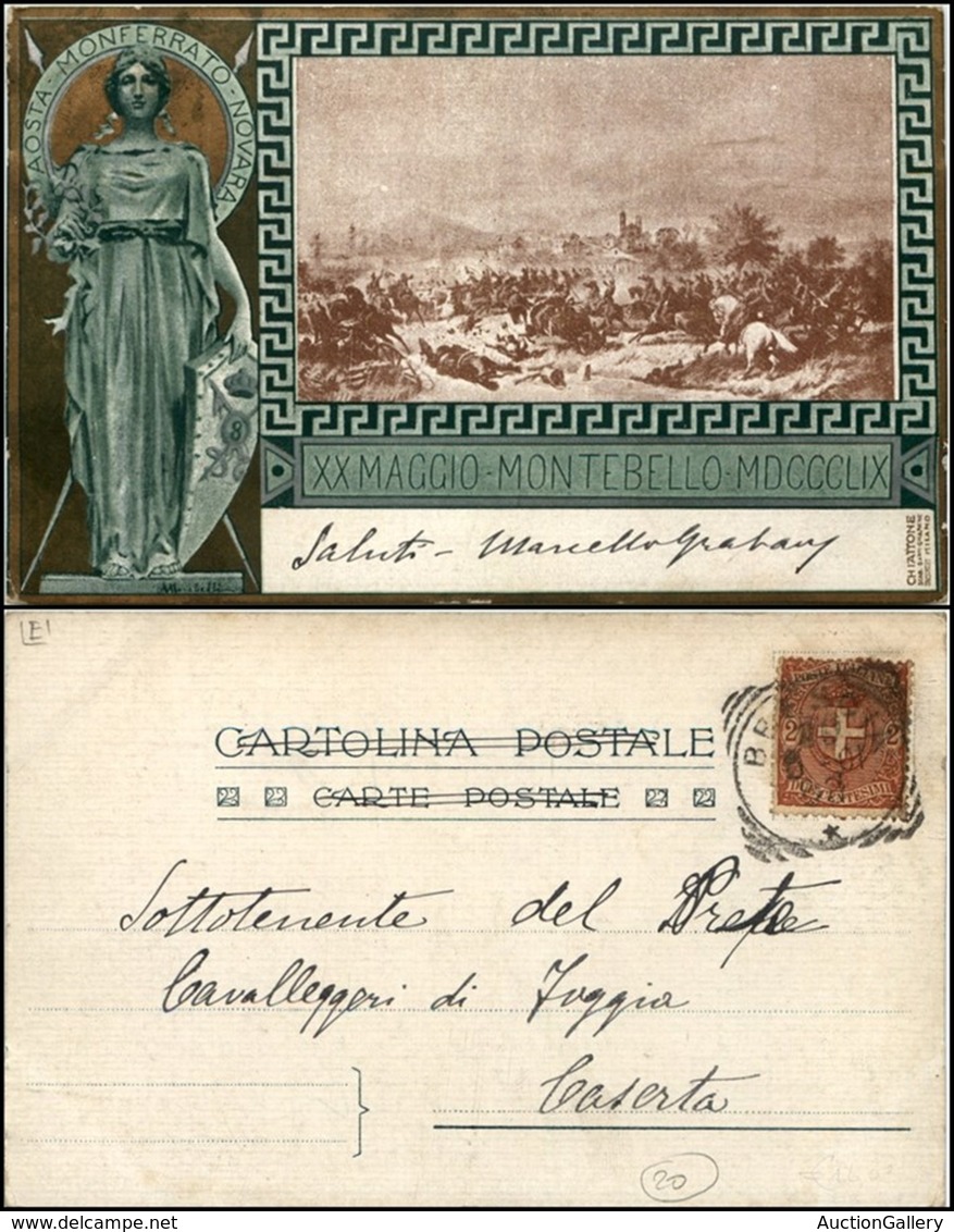 CARTOLINE - MILITARI - XX Maggio Montebello NDCCCLIX - Viaggiata 20.8.1901 - Zonder Classificatie